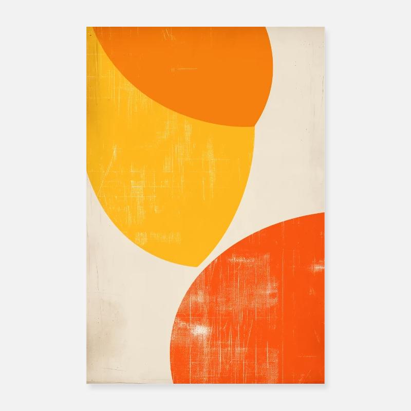 Art Bauhaus - Retro Pattern - Poster 16" x 24" (40x60 cm) - white