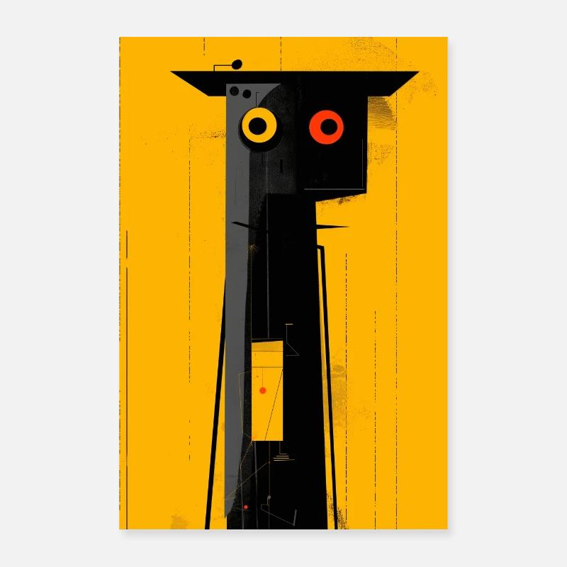 Yellow Black Bizarre Man Poster 16" x 24" (40x60 cm)