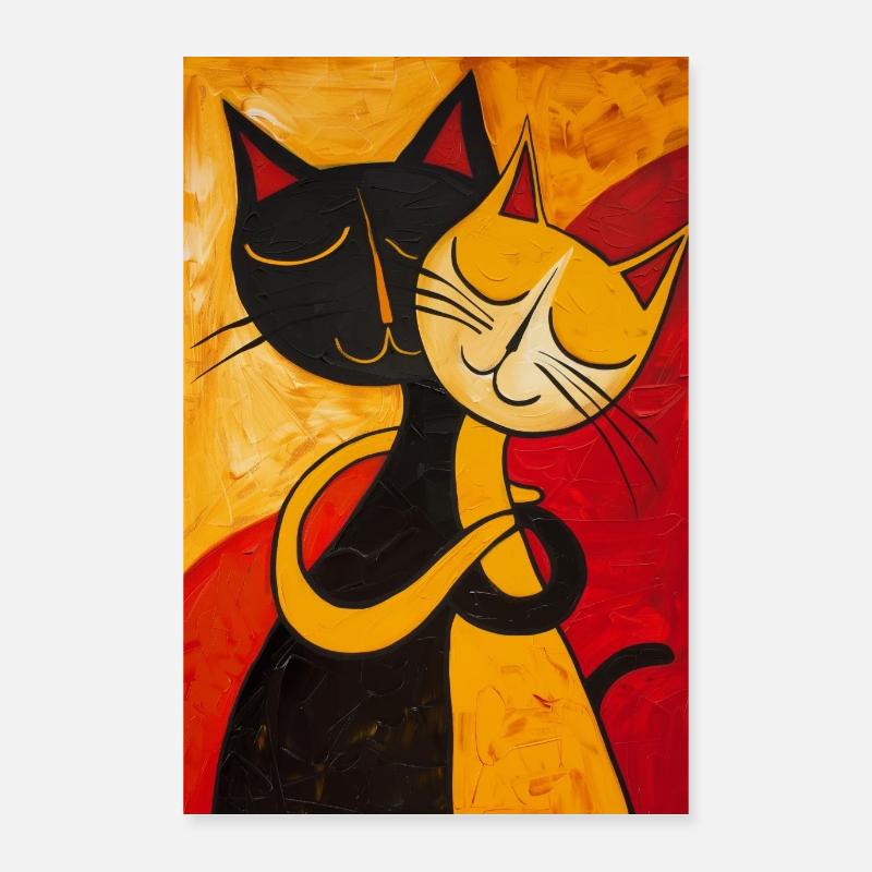 Cats Lovers Poster 16" x 24" (40x60 cm)