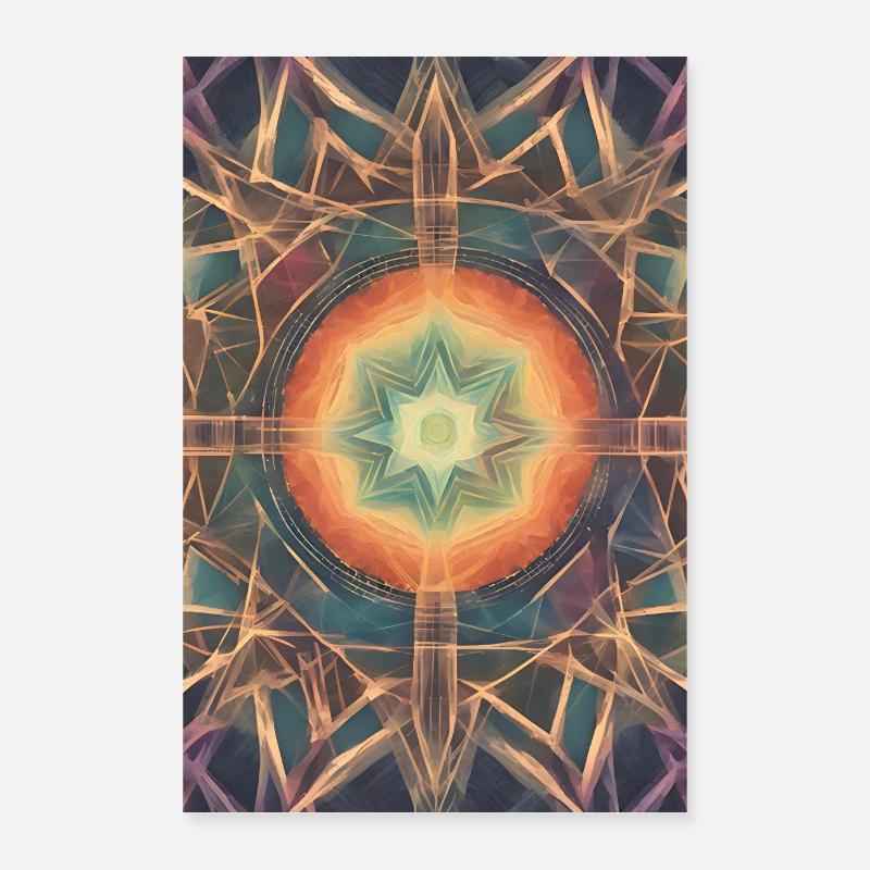 Abstraktes Design-Poster mit buntem Hintergrund Poster 40x60 cm