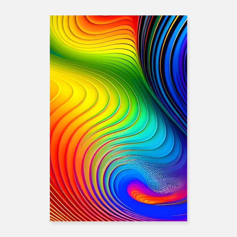 Affiche de conception abstraite colorée Poster 40 x 60 cm