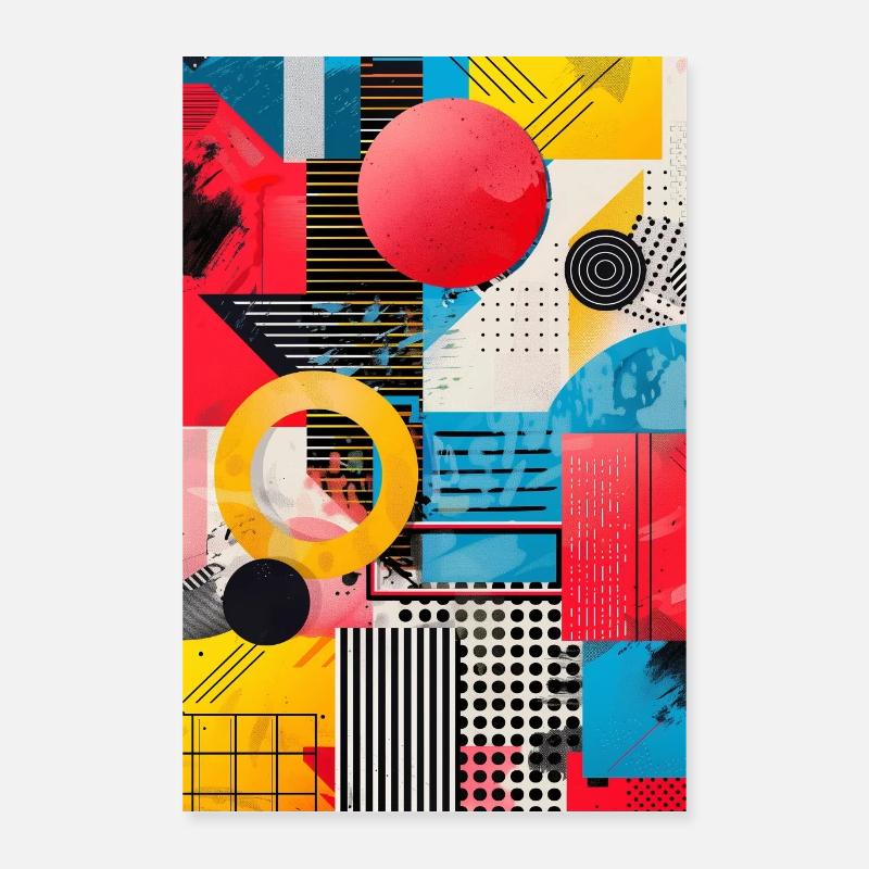 Retro Style - Abstrakte Formen Poster 40x60 cm