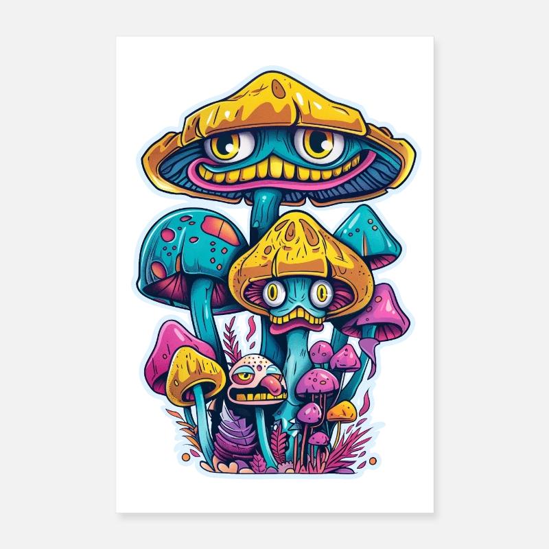 Magic Mushrooms Poster 16" x 24" (40x60 cm)