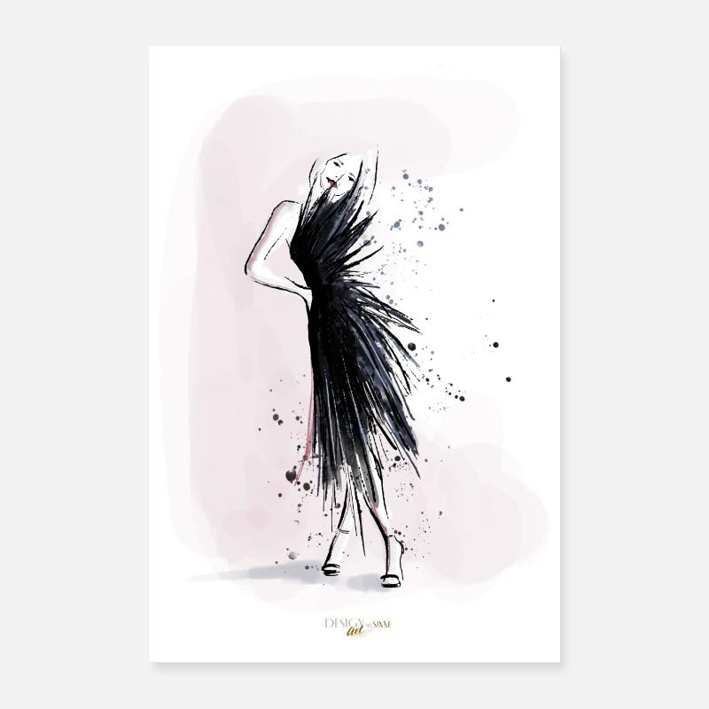 Federkleid - Poster 40x60 cm - Weiß