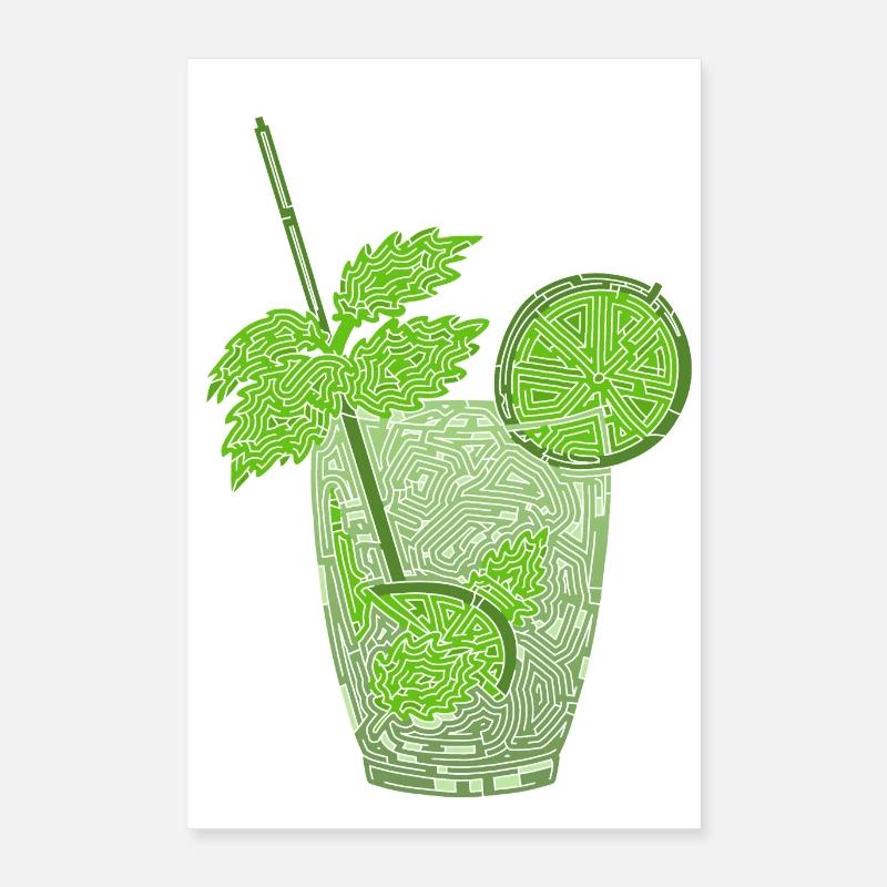 Laby Mojito (white outline) Poster 16" x 24" (40x60 cm)