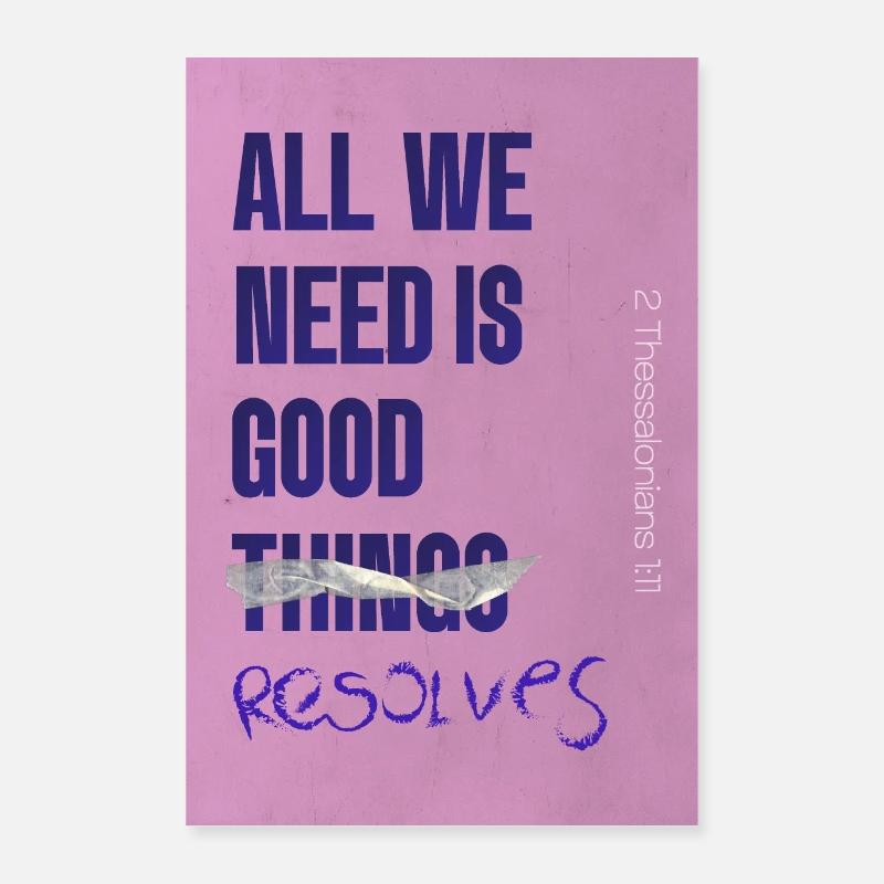 Poster Hochformat - GOOD RESOLVES Poster 40x60 cm