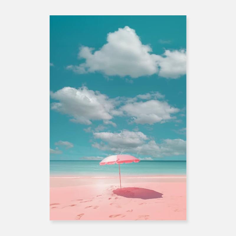 Pink Beach Poster 16" x 24" (40x60 cm)