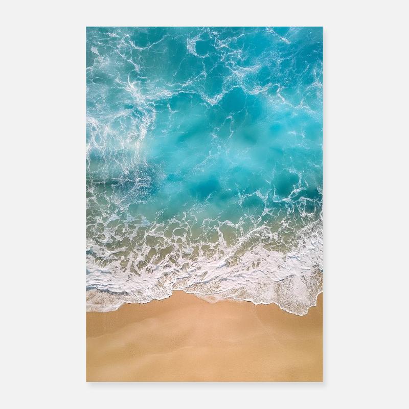 Mer - Poster 40 x 60 cm - blanc