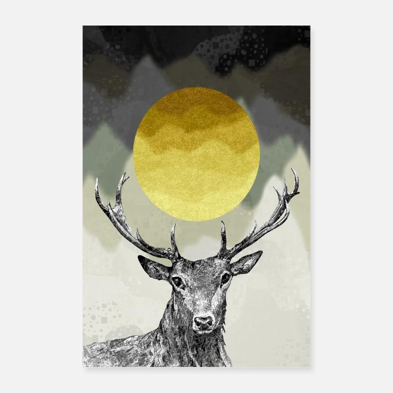 Hirsch Poster 40x60 cm