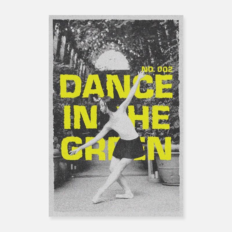 Danse dans le vert - Poster 40 x 60 cm - blanc