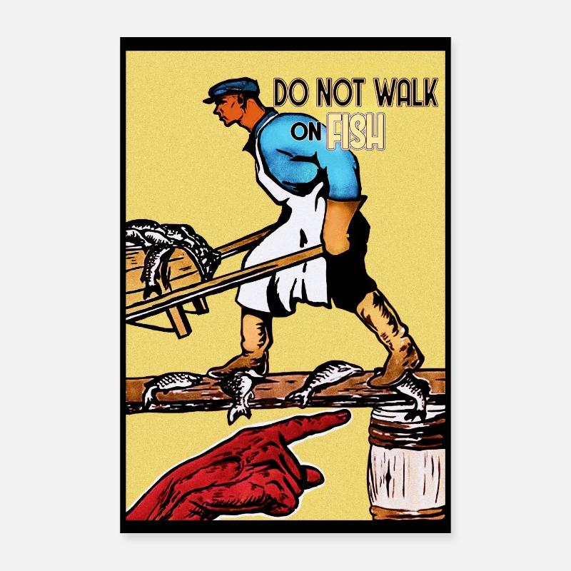 Conseils soviétiques en matière de santé et de sécurité - N° 2. (Poisson) Poster 40 x 60 cm