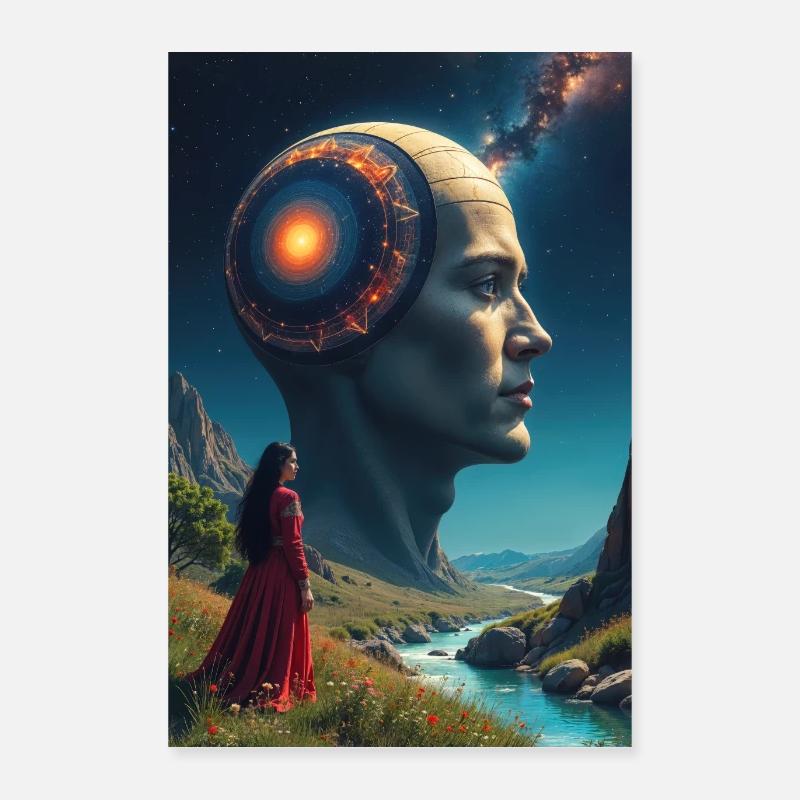 Le penseur astral Poster 40 x 60 cm