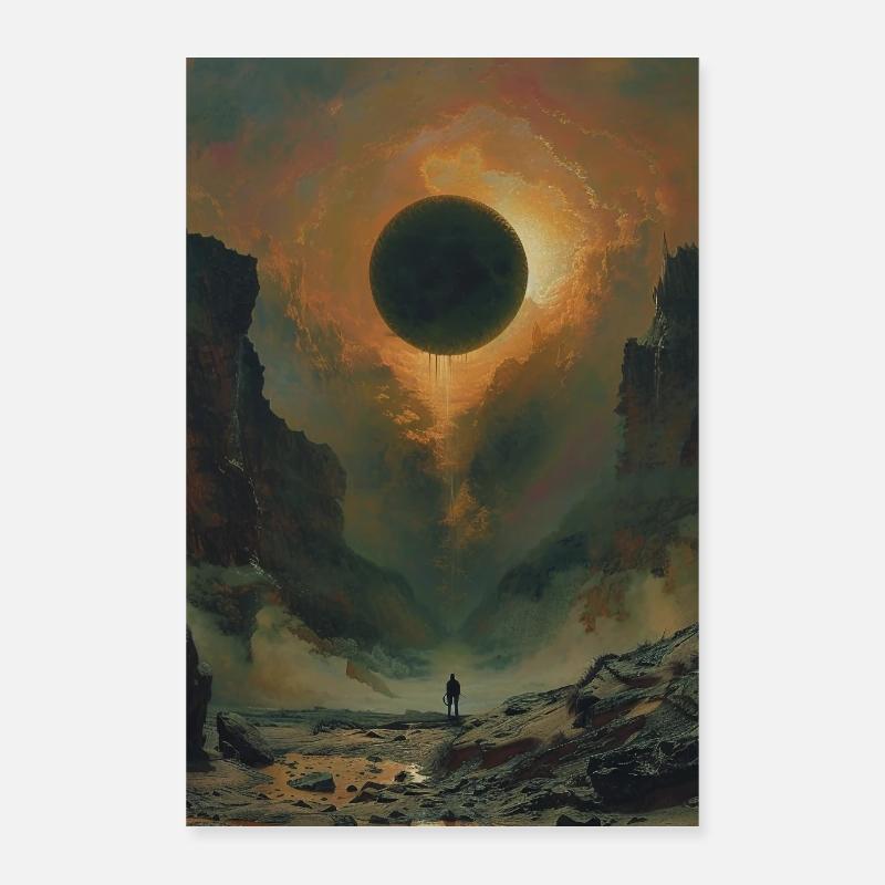 Orangefarbene Finsternis Poster 40x60 cm