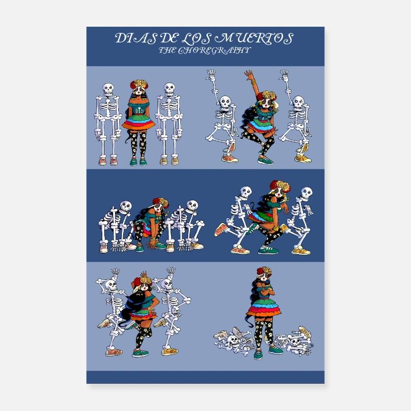 Dias de los muertos, koreografin Poster 40x60 cm