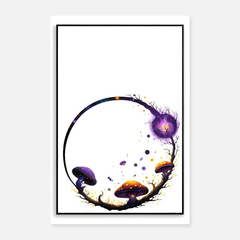 Kosmische Pilze Poster 40x60 cm