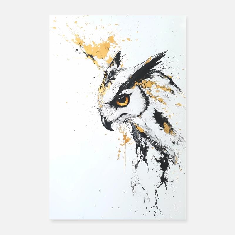 Marbled Owl Poster 16" x 24" (40x60 cm)