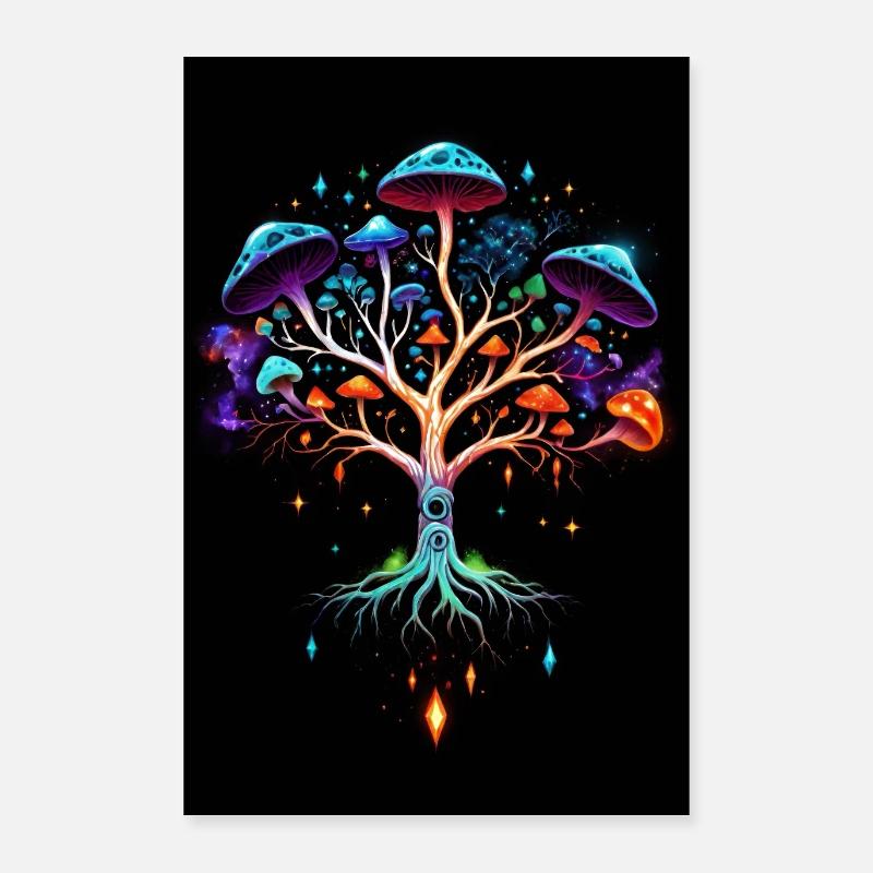 Zauberpilz Baum des Lebens Poster 40x60 cm