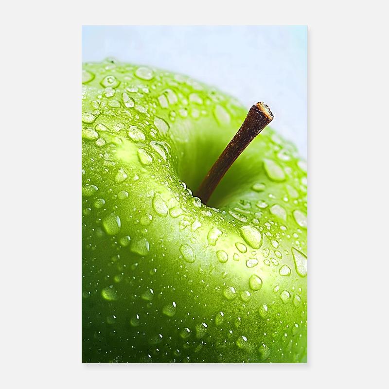 Pomme verte gros plan Poster 40 x 60 cm