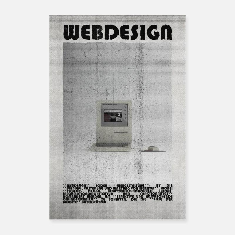 Webdesign Poster - Poster 40x60 cm - Weiß
