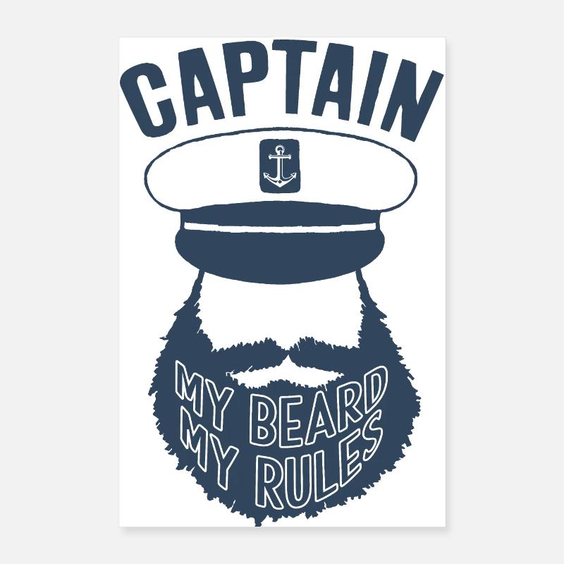 RÈGLES DU BATEAU CAPITAINE BARBE Poster 40 x 60 cm