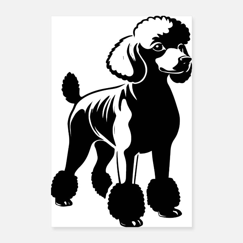 Caniche - Conception de chien de compagnie Poster 40 x 60 cm