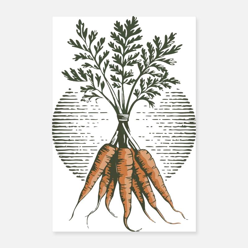 Earthy Carrots Poster 16" x 24" (40x60 cm)