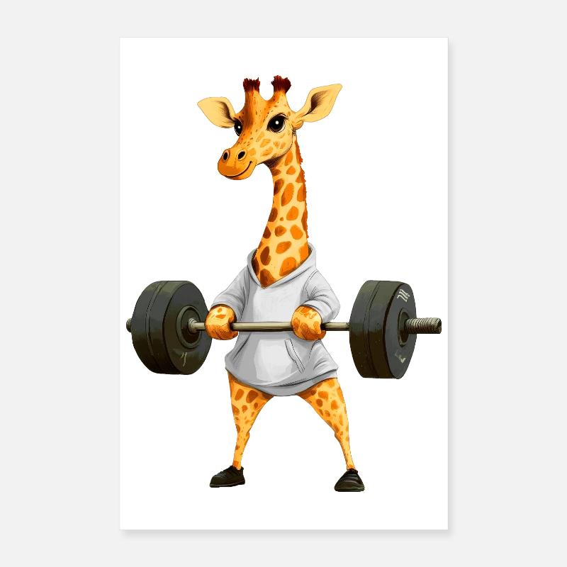 Giraffe Sport Poster 16" x 24" (40x60 cm)