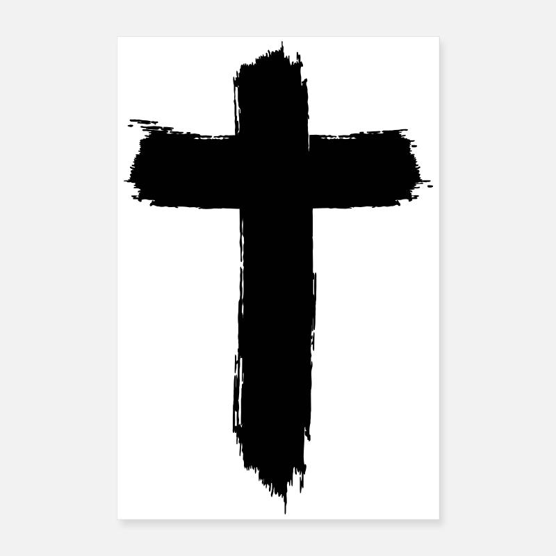 Kreuz Design im Graffiti-Style Poster 40x60 cm