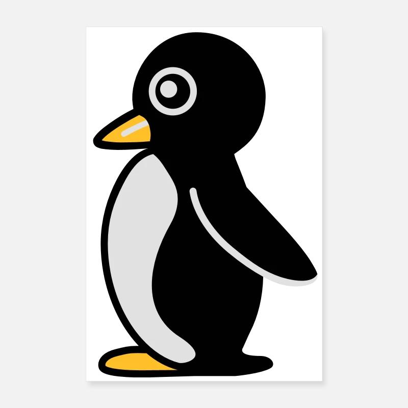 Minimalistischer Pinguin Poster 40x60 cm