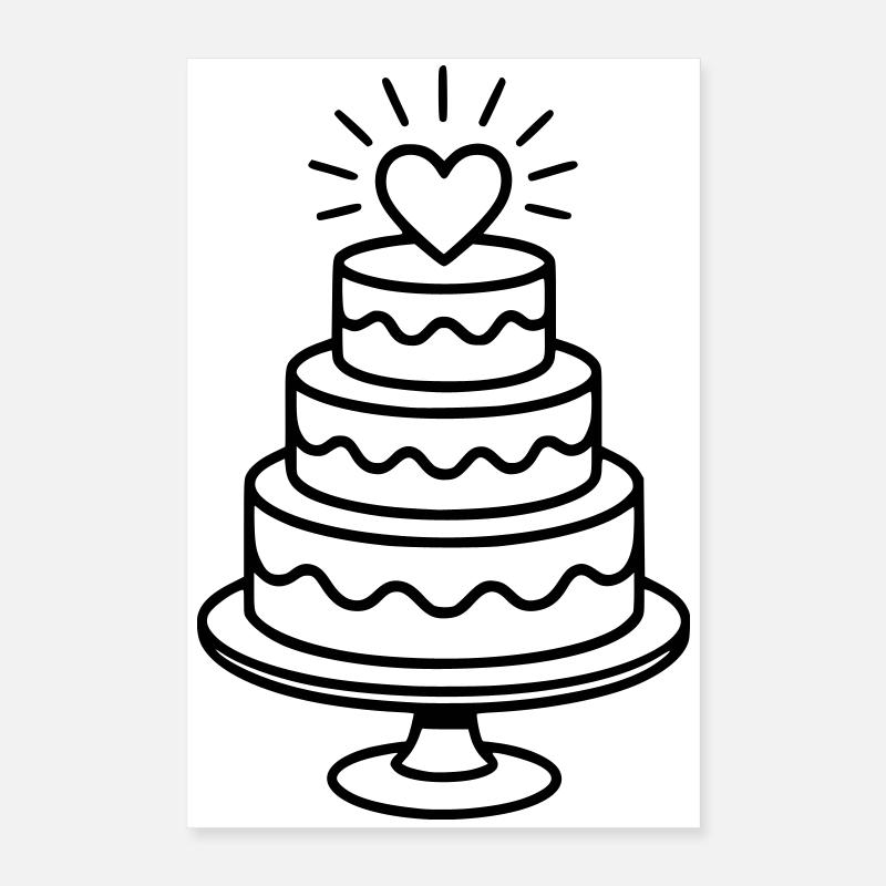 Wedding - Wedding cake Poster 16" x 24" (40x60 cm)