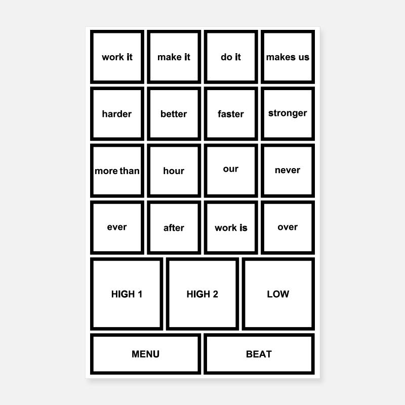 Work It – Motivation, Power & Progress Poster 16" x 24" (40x60 cm)