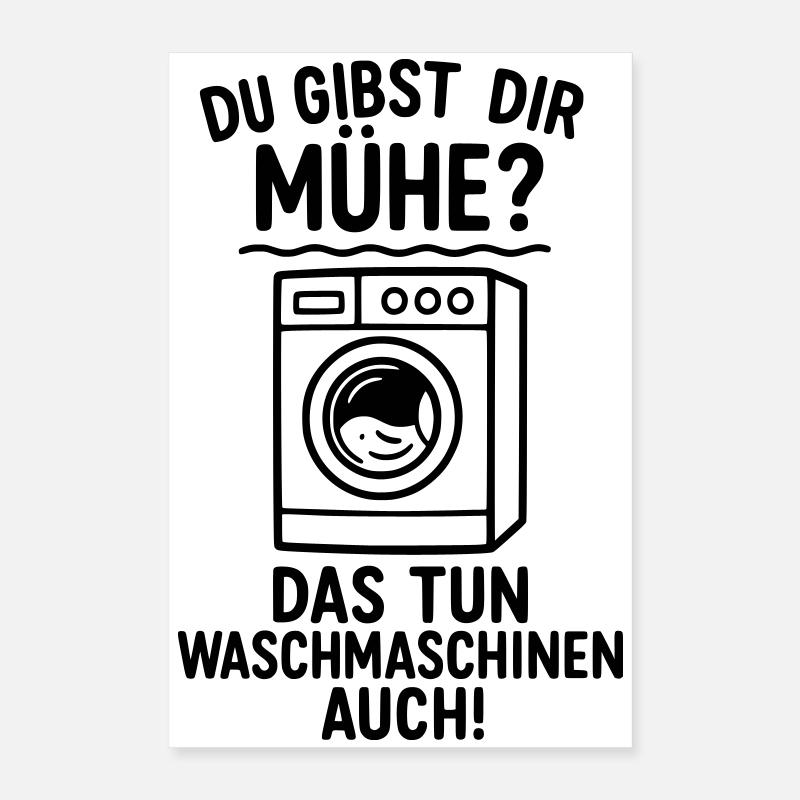 Washing machines trouble give work Poster 16" x 24" (40x60 cm)