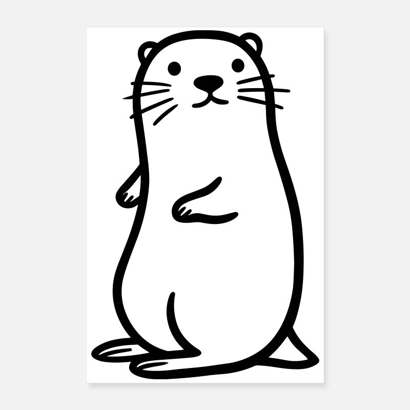 loutre Poster 40 x 60 cm