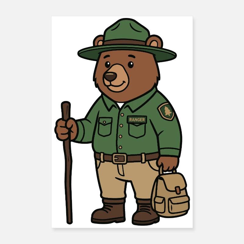 bear ranger Poster 16" x 24" (40x60 cm)