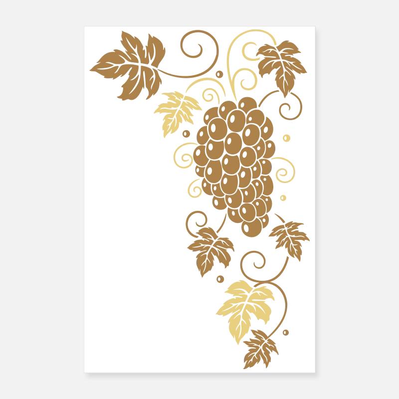 Vin de raisin et de vigne. Poster 40 x 60 cm