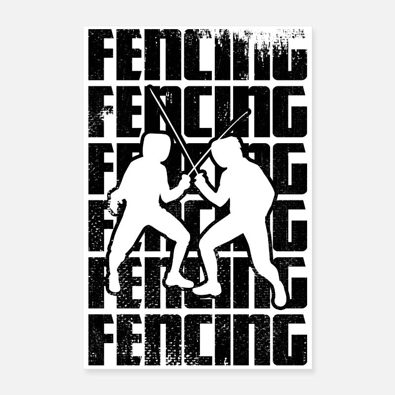 Fencing Poster 16" x 24" (40x60 cm)