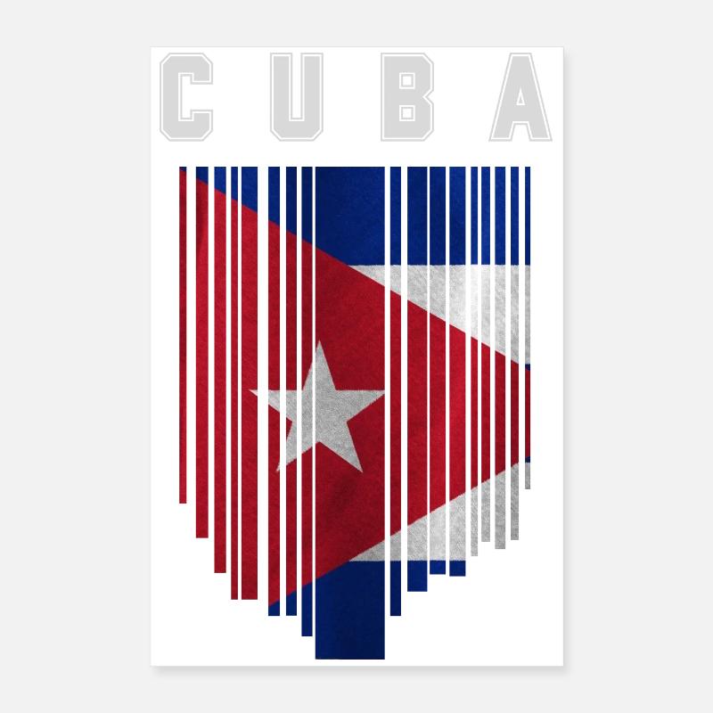 Drapeau cubain, fierté cubaine Poster 40 x 60 cm