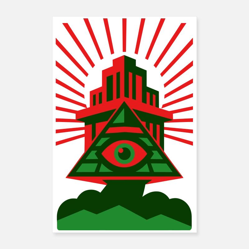 Pyramid Eye Architecture Poster 16" x 24" (40x60 cm)