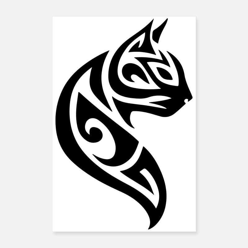 Cat Tribal Poster 16" x 24" (40x60 cm)