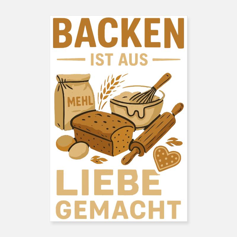 Baking Love Made Poster 16" x 24" (40x60 cm)