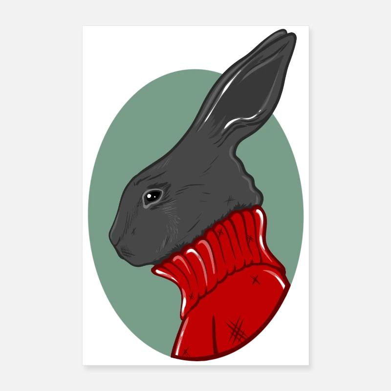 Bunny with red sweater Poster 16" x 24" (40x60 cm)