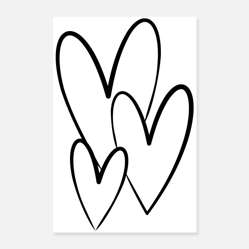 Herzen Poster 40x60 cm