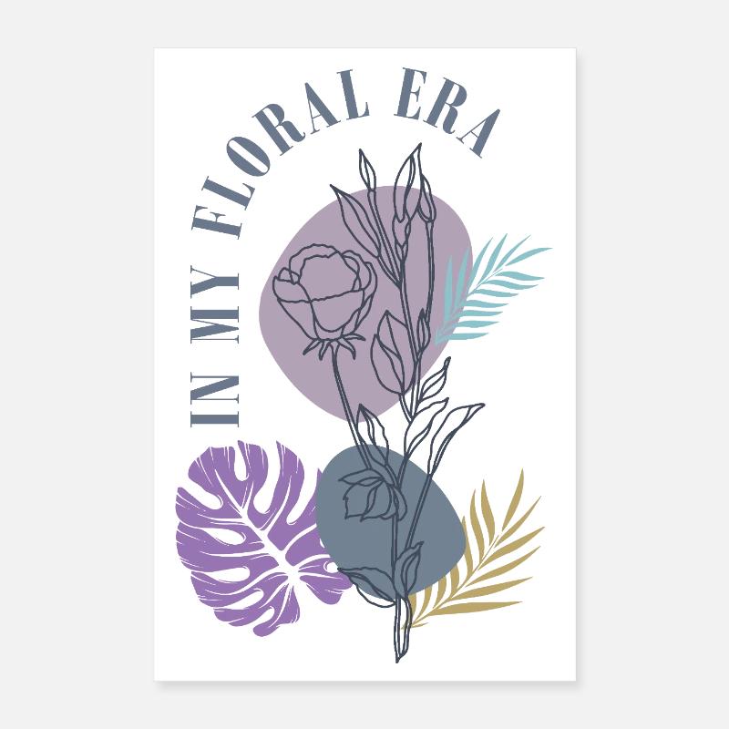 In My Floral Era – Boho Blumen Statement Poster 16" x 24" (40x60 cm)