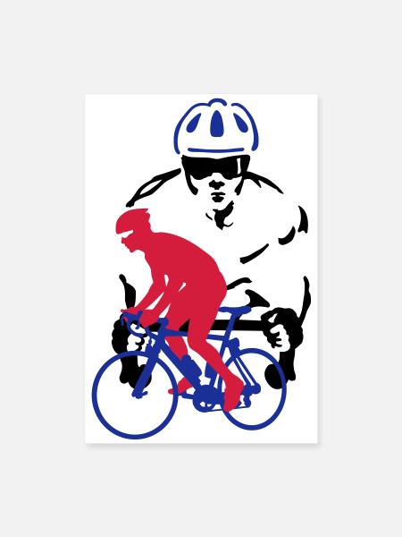 Rennrad - Poster 40x60 cm - Weiß