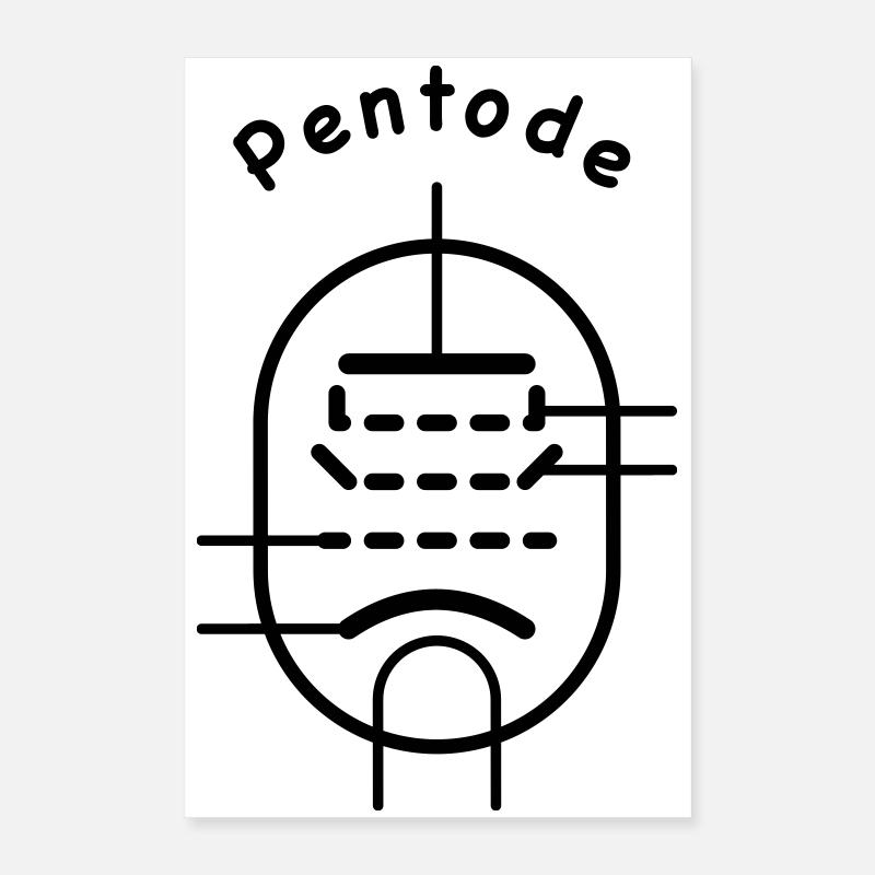 Symbole de tube à vide Pentode Poster 40 x 60 cm