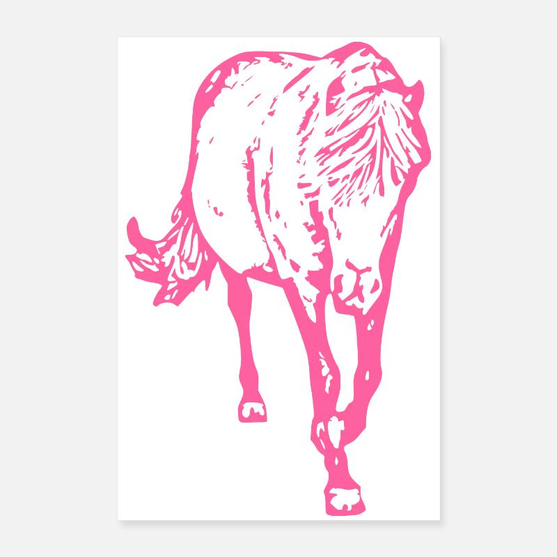 Pferd rosa pink Poster 40x60 cm