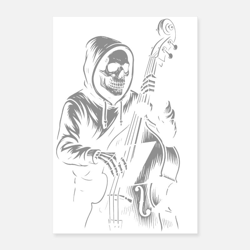 Sérénade Jazz Skeleton Poster 40 x 60 cm