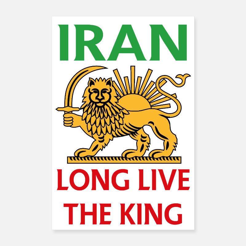 Emblème du Lion d’Iran : Vive le Roi Poster 40 x 60 cm