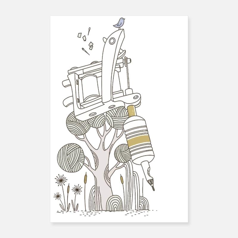 Tattoo Machine Poster 16" x 24" (40x60 cm)