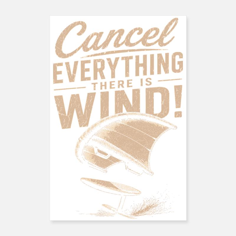 Windsturm Windsurf-Statement Poster 40x60 cm